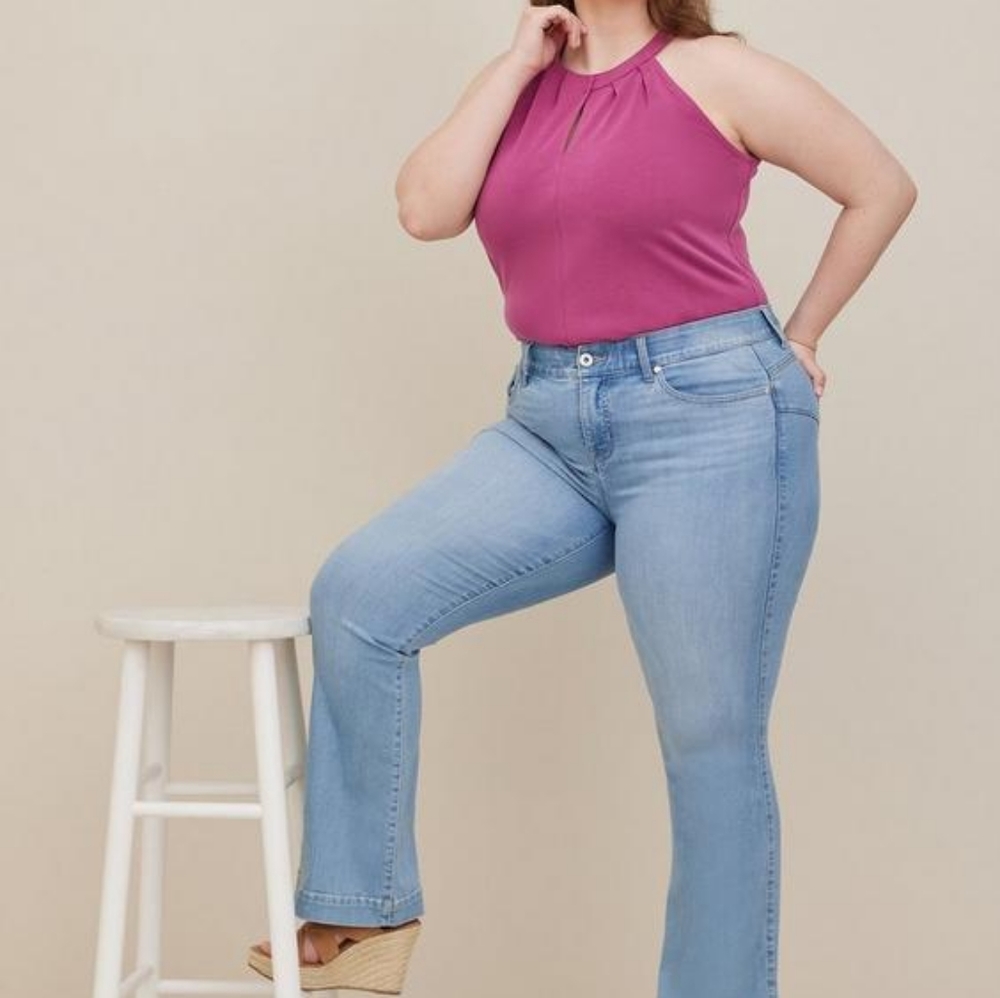 Torrid Size 1 High Neck Cupro Twist Top